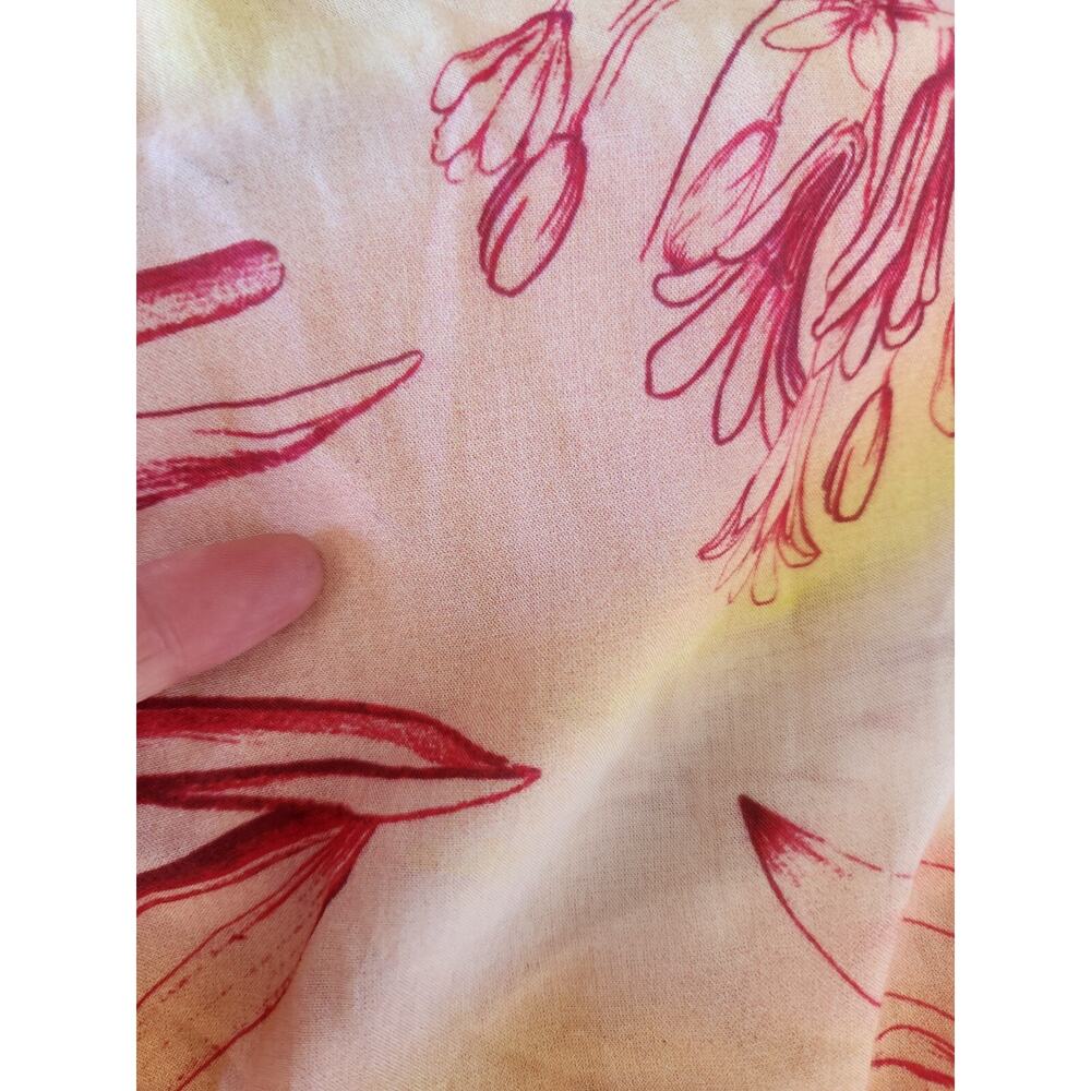 NWD By Anthropologie Oversize Tiered Puff-Sleeve Dress Size XL Orange #B1404 - Picture 8 of 15